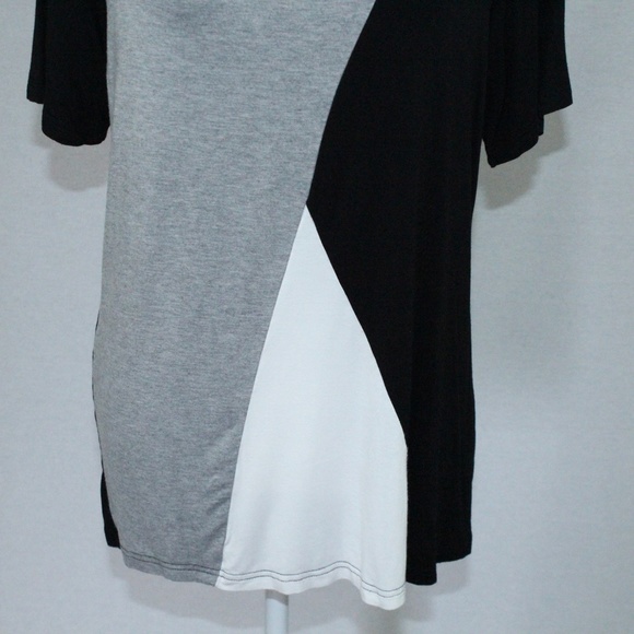 Sarin Mathews | Color Block Short Sleeve Top | Sz M - Picture 3 of 13